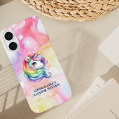 Niedliche Rainbow-Unicorn-Personalisierte Botschaf Case-Mate iPhone Hülle