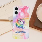 Niedliche Rainbow-Unicorn-Personalisierte Botschaf Case-Mate iPhone Hülle
