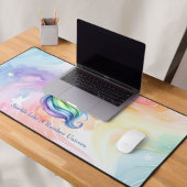 Niedliche Rainbow-Unicorn-Personalisierte Botschaf Schreibtischunterlage