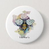 Niedliche Rainbow-Wash Button (Vorderseite)