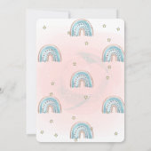 Niedliche Rainbows Stars Babydusche Einladung (Rückseite)