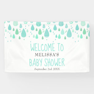 Niedliche Raindrops Kinderdusche / Sprinkle Empfan Banner