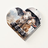 Niedliche Rainy-Day-Ziegen Notizblock (Rückseite)