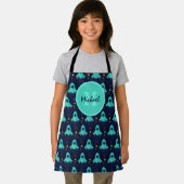 Niedliche Raketenstars Raumschiff Kids Boy Monogra Schürze (Insitu)