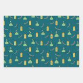 Niedliche Ramadan Green Eid-Geschenkpapier-Blätter Geschenkpapier Set (Vorderseite)