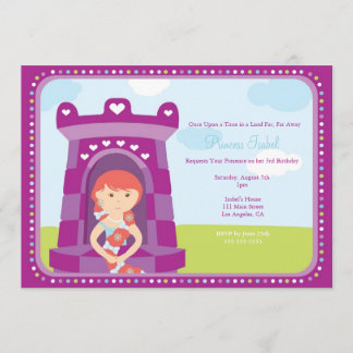 Niedliche Rapunzel Prinzessin Birthday Party Einladung