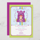Niedliche Rapunzel Prinzessin Geburtstagsparty Ein Einladung (Vorne/Hinten)