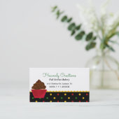 Niedliche Rasta Polka Dot Bakery Business Card Visitenkarte (Stehend Vorderseite)