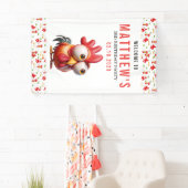 Niedliche Rasterkarikaturen 3. Geburtstagsfeier Pa Banner (Insitu)