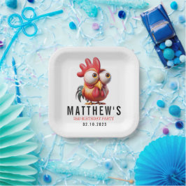 Niedliche Rasterkarikaturen 3. Geburtstagsfeier Pa Pappteller