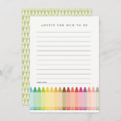 Niedliche Ratschläge für Mama Baby Dusche Begleitkarte (Vorne/Hinten)