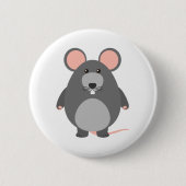 Niedliche Ratte Button (Vorderseite)