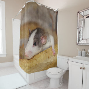 Niedliche Ratte Duschvorhang