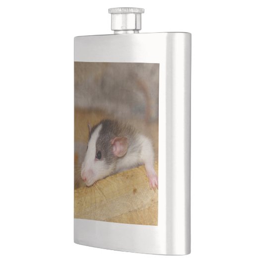 Niedliche Ratte Flachmann (Links)