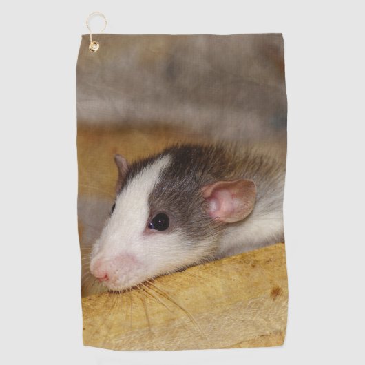 Niedliche Ratte Golfhandtuch (Vorderseite)