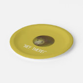 Niedliche Ratte im Loch-lustigen Tier Pappteller (Schrägansicht)