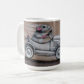 Niedliche Ratte in Auto Fülle 'äh oben! Kaffeetasse (Vorderseite Links)