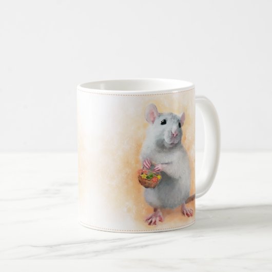 Niedliche Ratte Kaffeetasse (VorderseiteRechts)