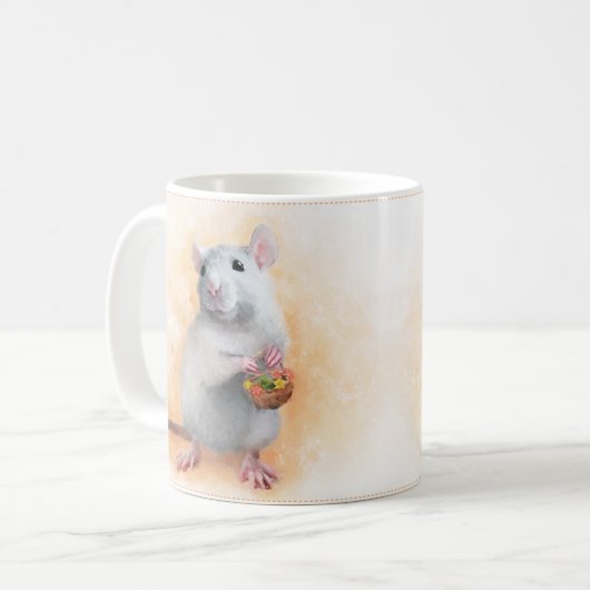 Niedliche Ratte Kaffeetasse (Vorderseite Links)