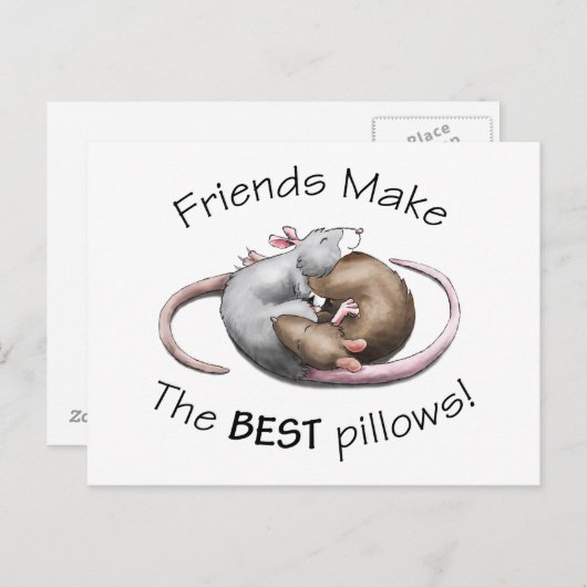 Niedliche Ratte Postkarte (Vorne/Hinten)