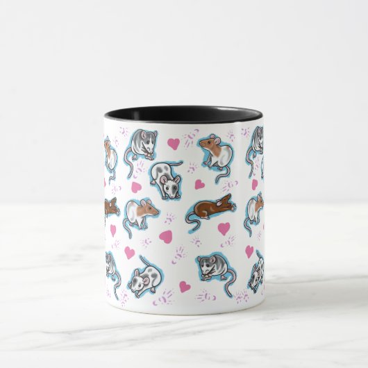 Niedliche Ratten-Kaffee-Tasse Tasse (Zentrum)