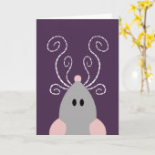 Niedliche Ratten-oder Mäusegruß-Karte Karte (Gelbe Blume)