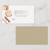 Niedliche Raucher Camping Babydusche Windelpreisli Begleitkarte (Vorne/Hinten)