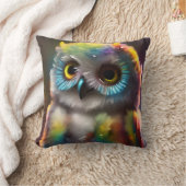 Niedliche, raue Eule Kissen (Decke)