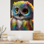 Niedliche, raue Eule Poster (Küche)