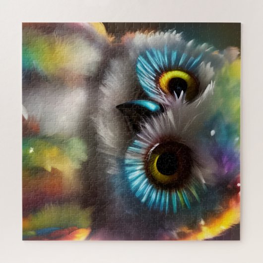 Niedliche, raue Eule Puzzle (Horizontal)