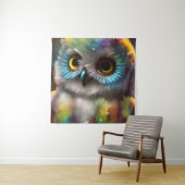 Niedliche, raue Eule Wandteppich (Beispiel)