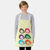 Niedliche raue, farbige Vögel Schürze (Getragen)