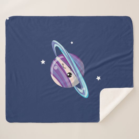 Niedliche Raum-Planeten-Saturn-Galaxie Sherpadecke (Vorderseite (Horizontal))