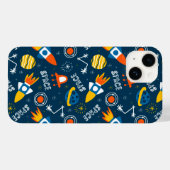Niedliche Raumabenteuermuster Case-Mate iPhone Hülle (Rückseite (Horizontal))