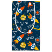 Niedliche Raumabenteuermuster Kleine Geschenktüte (Vorderseite)