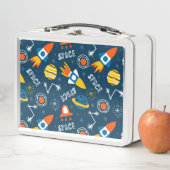 Niedliche Raumabenteuermuster Metall Brotdose (Beispiel)