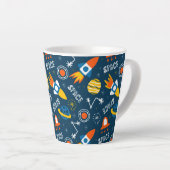 Niedliche Raumabenteuermuster Milchtasse (Rechte Ecke)