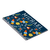 Niedliche Raumabenteuermuster Notizblock (Rechte Seite)