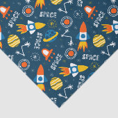 Niedliche Raumabenteuermuster Seidenpapier (Ausschnitt)