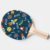 Niedliche Raumabenteuermuster Tischtennis Schläger (Seitenansicht)
