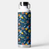 Niedliche Raumabenteuermuster Trinkflasche (Vorderseite)