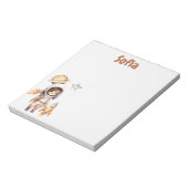 Niedliche Raumfahrt-Abenteuer personalisiert Notizblock (Rotiert)