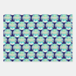 Niedliche Raumgestaltung und sonniges Kaninchen Geschenkpapier Set