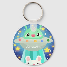 Niedliche Raumgestaltung und sonniges Kaninchen Schlüsselanhänger