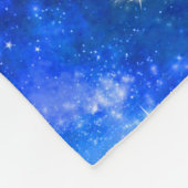 Niedliche Raumkatze Spielen mit dem Mond Fleecedecke (Ecke)