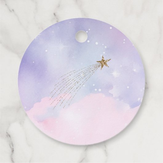 Niedliche Raumplaner und Sterne Vielen Dank Geschenkanhänger (Rückseite)