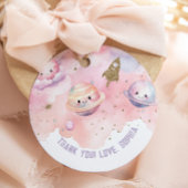 Niedliche Raumplaner und Sterne Vielen Dank Geschenkanhänger