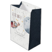 Niedliche Raumsonde Starry Planet Rocket Baby Dusc Mittlere Geschenktüte (Rückseite Schrägansicht)