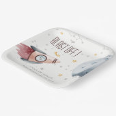 Niedliche Raumsonde Starry Planet Rocket Baby Dusc Pappteller (Gewinkelt)