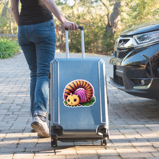 Niedliche Raupe Aufkleber (Koffer Insitu)